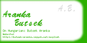 aranka butsek business card